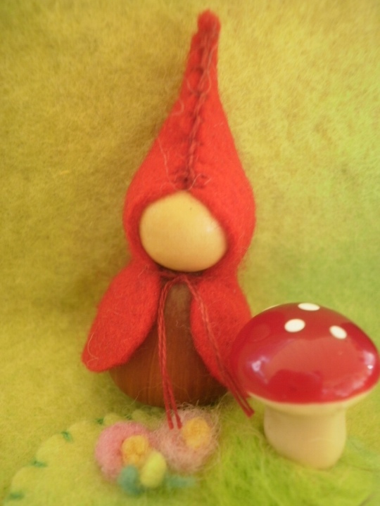 and little hooded hazelnut gnomes